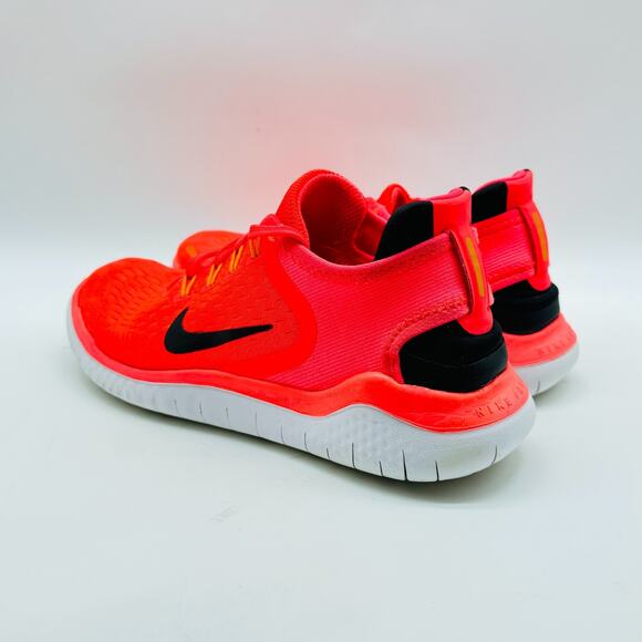 Nike Free Rn Womens 8 Orange Flyknit Running Shoes Athletic Sneakers Trainers - Picture 5 of 10